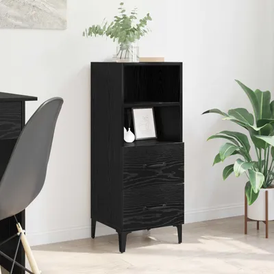 Produktbild von vidaXL Sideboard Schwarz Eichen-Optik 34 x 34,5 x 90 cm Holzwerkstoff