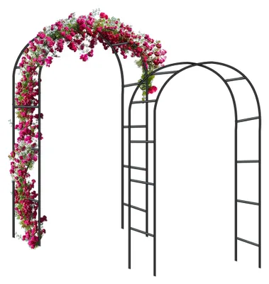 Productafbeelding van Rozenboog voor de tuin, gemaakt van gepoedercoat staal, afmetingen 240 x 140 cm