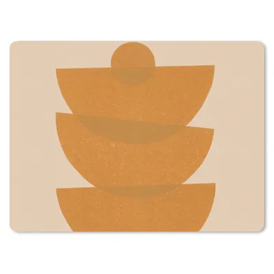 Produktbild von MuchoWow® Mauspad Mousepad Geometrie - Formen - Gelb - Pastell 23x19 cm - Mousepads - Maus Mat - Pad - Mausunterlage - Schreibtischunterlage - Mauspad