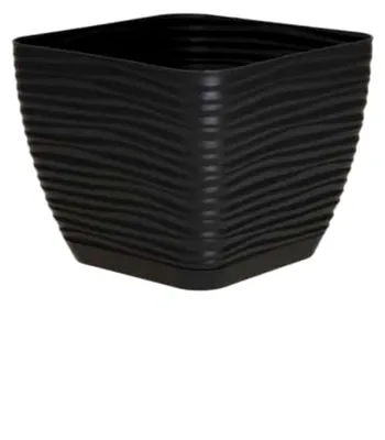 Produktbild von Pflanztopf 15x15cm anthrazit dunkelgrau wetterfest für Außenbereich