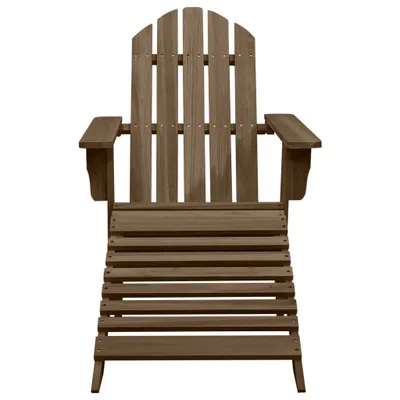 Produktbild von vidaXL Gartensessel mit Fußstütze Holz Braun
