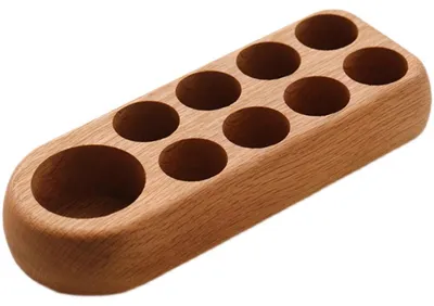 Houten Ölflaschenhalter für 9 Flaschen, 3,0/5,2 cm Ø, Beuke