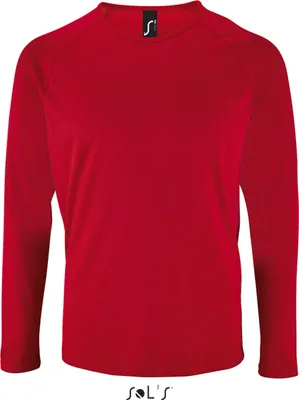 Produktbild von SOLs 02071 | Herren Long-Sleeve Sports T-Shirt Sporty - Farbe: Red - Größe: L
