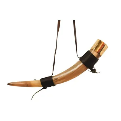 Produktbild von Wikinger Horn - Wikingerhorn mit Band - Wikinger Trinkhorn - Nordisches Trinkhorn - Mittelalterliches Trinkhorn - Wikinger Bierhorn