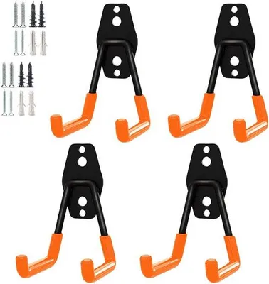 Immagine prodotto di Ganci universali da garage in acciaio, organizer per attrezzi da garage e da giardino, ganci universali da parete, ganci in acciaio per garage e giardini