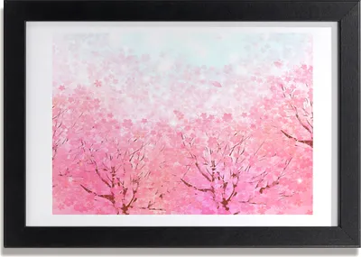 Produktbild von Bild 30x20 MDF-Rahmen, Wandkunst Kirschblüten