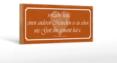 Produktbild von Holzschild Spruch 27x10cm Liebe heißt anderen Menschen so