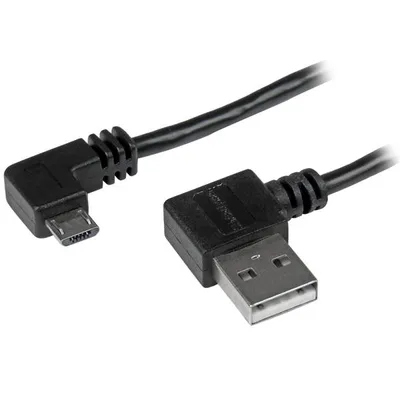 Obrázek produktu pro StarTech.com USB2AUB2RA2M, 2 m, USB A, Micro-USB B, USB 2.0, Samec/samec, Černá