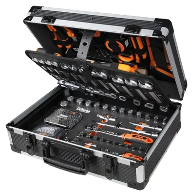 Produktbild von Werkzeugkoffer Werkzeugkasten - 163-teilig - 400 x 330 x 170 mm - Mit Schloss