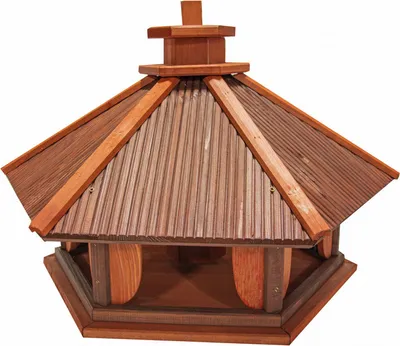 Immagine prodotto di 4iQ Mangiatoia per uccelli in legno massiccio KUKUŁKA IV 50,5x58,5x47 cm