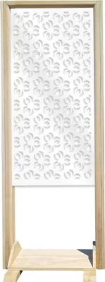 Image de ELLISSE - Séparateur - Paravent modulable - 70 x 190 cm - en bois et PVC blanc