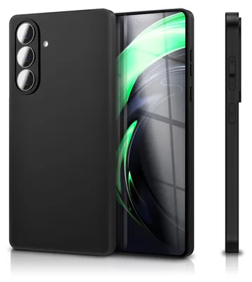Produktbild von NALIA Matte Silikonhülle für Samsung Galaxy A37 – Slim, Schwarz & Rutschfest – Soft Case, Kameraschutz & Stoßfest – Marke aus Berlin