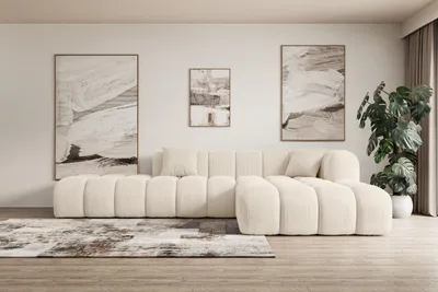 Produktbild von ALTDECOR Ecksofa in L-Form Corner Sofa Bett Eckcouch Couch  Wohnlandschaft Cauchsofa OLEA-L2 - 289x176x71 cm  Beige