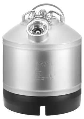 Produktbild von VEVOR Reinigungsfass, 6,5L Fassreinigungsset mit D-Kupplungsanschluss & Gummibasis, Bierleitungsreiniger für die Reinigung von Bierleitungen, 304 Edelstahl Kegerator Bierleitungsreinigungsset