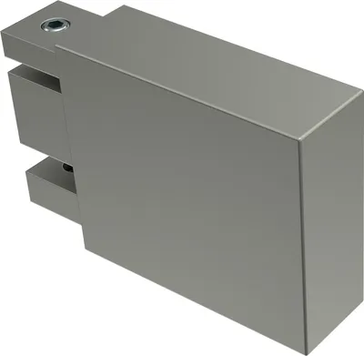 Produktbild von Interdeco Endstücke / Zierabschlüsse für Gardinenstangen mit 14 x 35 mm Edelstahl-Optik, Typ Lox (Quader), Pack. 2 Stück