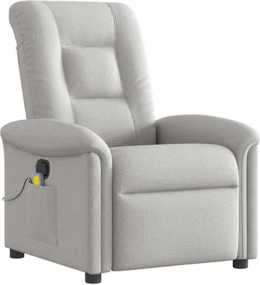 Obrázok produktu pre vidaXL Masážne kreslo cloud grey fabric