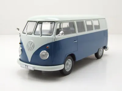 Obrázok produktu pre VW T1 Bus 1960 modrý biely model auta 1:24 Whitebox