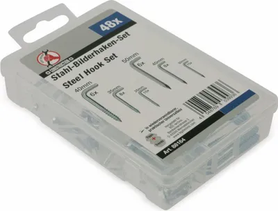 Produktbild von BGS Diy 88164 | Stahl-Bilderhaken-Sortiment | 48-tlg.