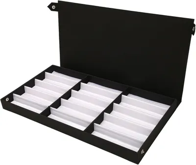 Imagen del producto de Organizador para gafas de sol con 15 compartimentos - Estuche para gafas - Caja de almacenamiento para gafas - Soporte multifuncional - Colección de joyas - Acolchado elegante - Caja para gafas