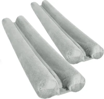 Produktbild von com-four® 2x Zugluftstopper für die Tür - Mikrofaser Türbodendichtung - Luftzugstopper mit Doppeldichtung - Schutz vor Luftzug und Lärm