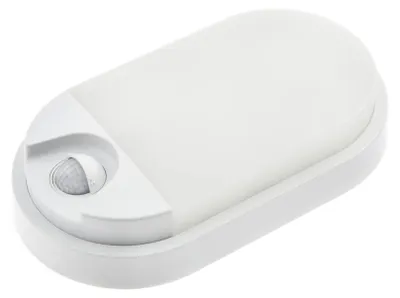 Zdjęcie produktu dla LED Owalna lampa ścienna z czujnikiem ruchu 140° 10W, 800lm - IP54 światło zewnętrzne Białe