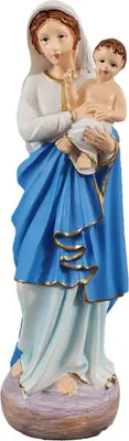 Produktbild von Bunte Figur heilige Madonna mit Kind 15cm