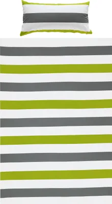 Produktbild von REDBEST Bettwäsche grün-grau-weiß 1x 135x200 cm + 1x 40x80 cm