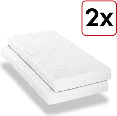 Produktbild von Doppelpack Premium 7-Zonen Matratze 80x200 cm CloudComfort, Höhe 15 cm, Härtegrad H2/H3, Twin-Set