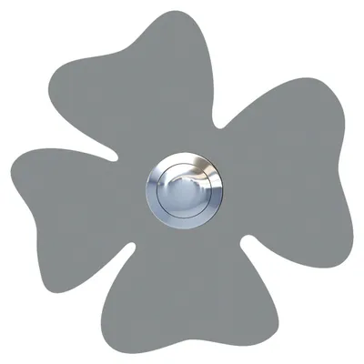 Produktbild von Türklingel Kleeblatt in Grau Metallic