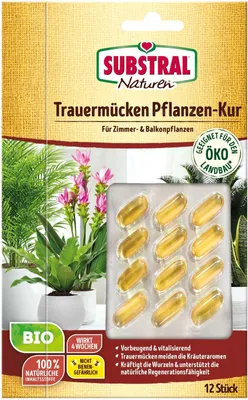 Produktbild von Substral Naturen Trauermückenfreie Pflanzen-Kur, 12 STK, Mit Ätherischen Ölen & Bioaktiven Stoffen, Für Starke Pflanzen & Erde