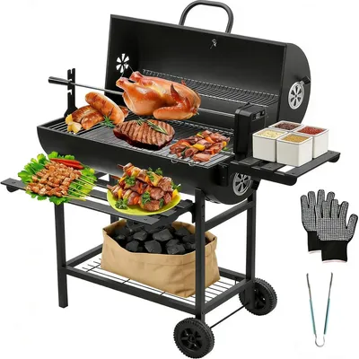 Immagine prodotto di Barbecue a carbonella Griglia - Griglia XXL - 70 x 35 cm - Con griglia per pollo e termometro