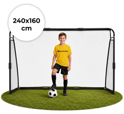 Produktbild von Fußballtor mit Netz, 240 x 160 cm, Stahlrahmen