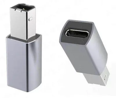 Produktbild von Reduzierstück USB C Buchse - USB2.0 B Stecker Aluminium