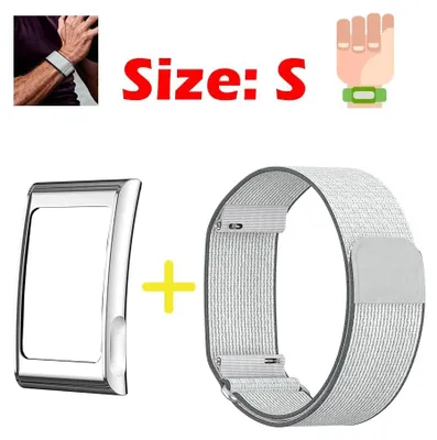 Image de Bracelet de montre, nylon respirant, compatible universel, gris clair, bracelet Helio