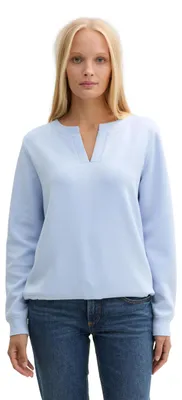 Produktbild von Tom Tailor Damen Plussize Sweatshirt mit V-Ausschnitt, 11270 - Kentucky Blue, 46