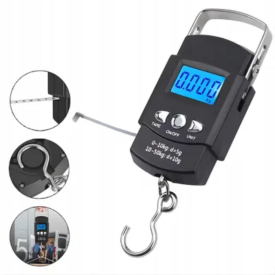 Zdjęcie produktu dla Waga Bagażowa Hakowa TSG-372 Lotnicza Turystyczna Podróżna 50kg HS-A09L