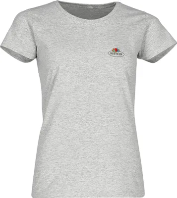 Produktbild von Fruit of the Loom Damen T-Shirt mit Vintage-Logo Farbe: graumeliert Größe: L