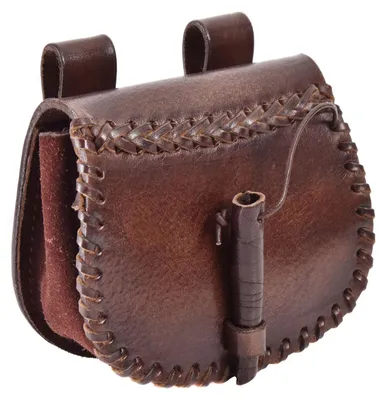 Image de Petit sac banane en cuir, marron
