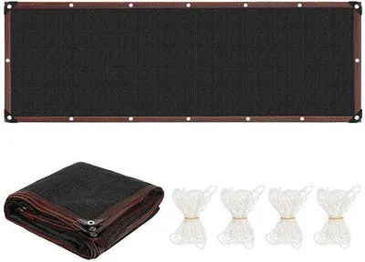 Produktbild von Schaduwnet 200x600 cm - UV-beschermende Schattenwand mit verstärkten Kanten für den Garten