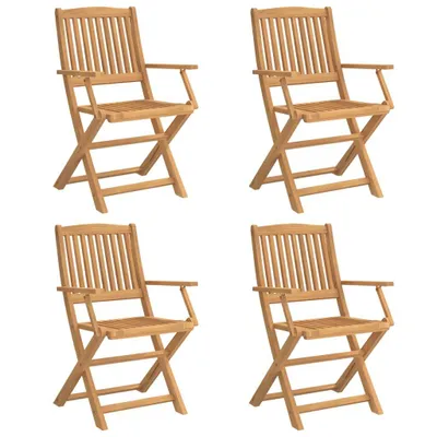 Produktbild von Gartenstühle 4 Stk. Klappbar 57,5x54,5x90 cm Massivholz Akazie