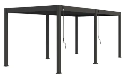 Image de Pergola bioclimatique Rojaplast Intro Plus 600x300x255 cm autoportante anthracite