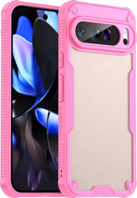 Produktbild von Hülle für Google Pixel 9 Pro XL - Phonesta Shockproof Armor Semi-Transparent Back Cover - Rosa