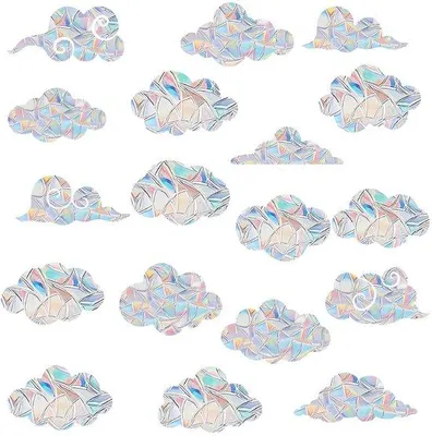 Produktbild von Regenbogenfolie Fenstersticker 18 Stück Farbenprismen Schutzsticker