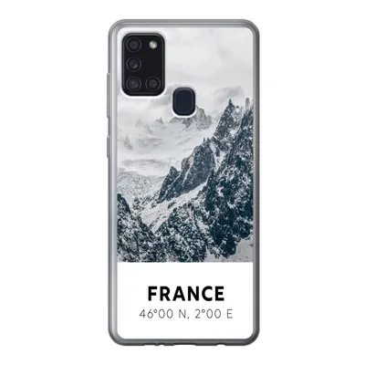 Produktbild von MuchoWow® Handyhülle Schutzhülle Hülle für Samsung Galaxy A21s Frankreich - Berge - Schnee Silikon Softcase Handy Hülle - Hartschale