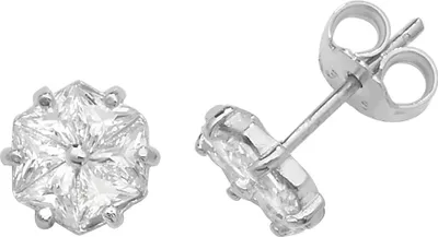 Produktbild von Schöne 925 Sterling Silber Damen - Paar Ohrstecker mit Zirkonia - 8mm*8mm; TRS22714