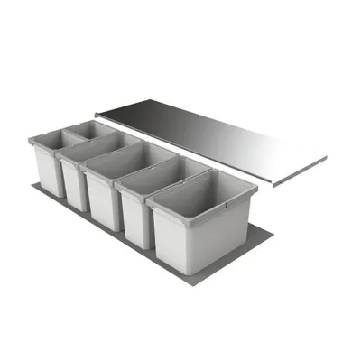 Zdjęcie produktu dla Naber Cox® Box 275 S/1200-6, pojemnik na odpady do istniejących szuflad, jasnoszary