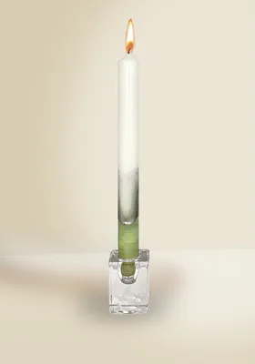 Produktbild von Designkerze Lotos Stabkerze Salbei Grün 250 x Ø 22 mm, 1 Stück