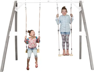 Zdjęcie produktu dla AXI Double Swing Grey/white, 3 lat(a), Drewno, 32,5 kg, Szary, Biały