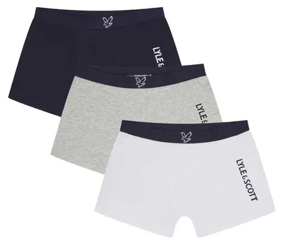Image de Lyle & Scott - Pantalons rétro pour garçons (lot de 3) GT14176 (134-140) (blanc/gris)