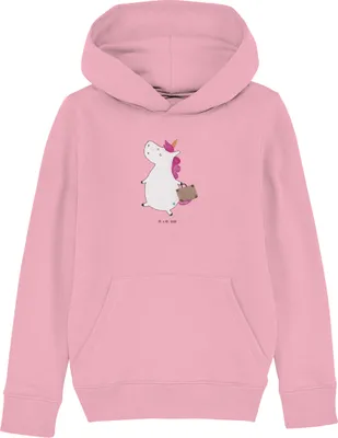 Produktbild von Mr. & Mrs. Panda Kinderpulli Einhorn Koffer 9-11 Jahre (134/146) - Baumwolle Pink - Geschenk, Sweatshirt, Abenteuer, Hoodie, Hoody, Kapuzenpullover, Albern, Unicorn